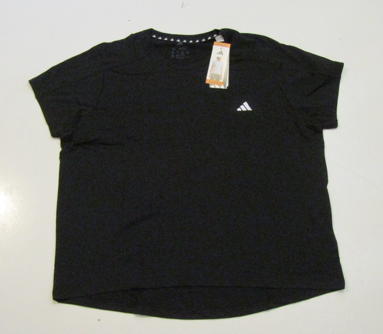 ADIDAS Womens Black Active Short Sleeve Tee Shirt Size 2XL NWT