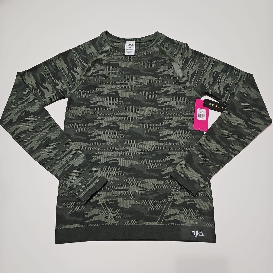 NWT Ryka Camou Seamless Green Long Sleeve Shirt Women’s Medium New With Tags