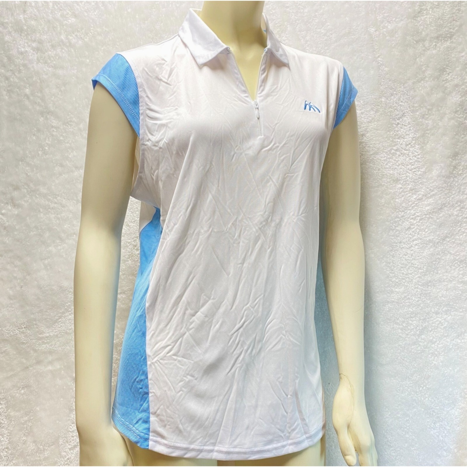 size L FJ Footjoy womens golf top shirt white 1/4 zip New NWT