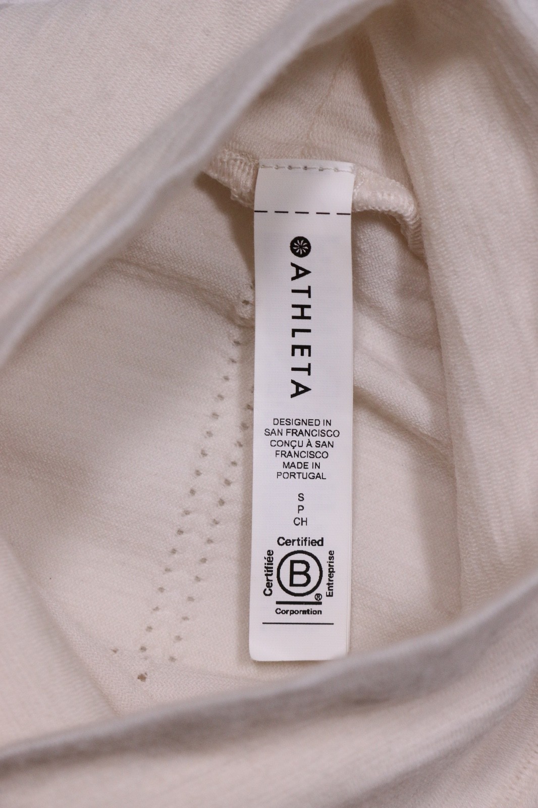Athleta Merino Wool Blend Base Layer S Ivory Mock Neck Lightweight Knit Sweater