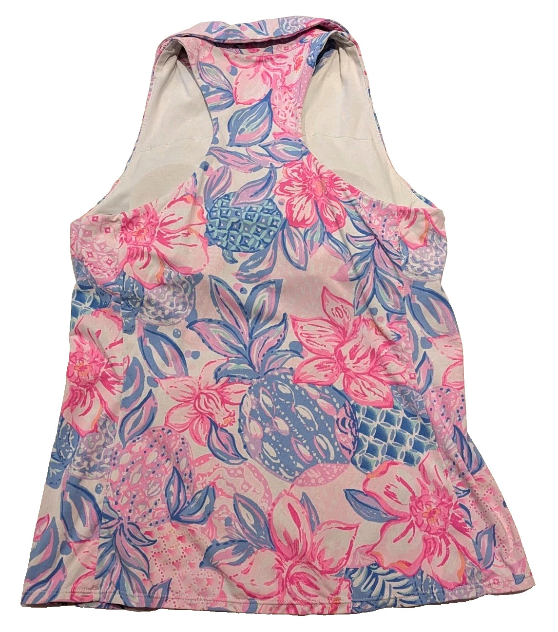 Lilly Pulitzer Luxletic Snappy Turtle Lakelyn Bra Polo Sleeveless Top – Medium