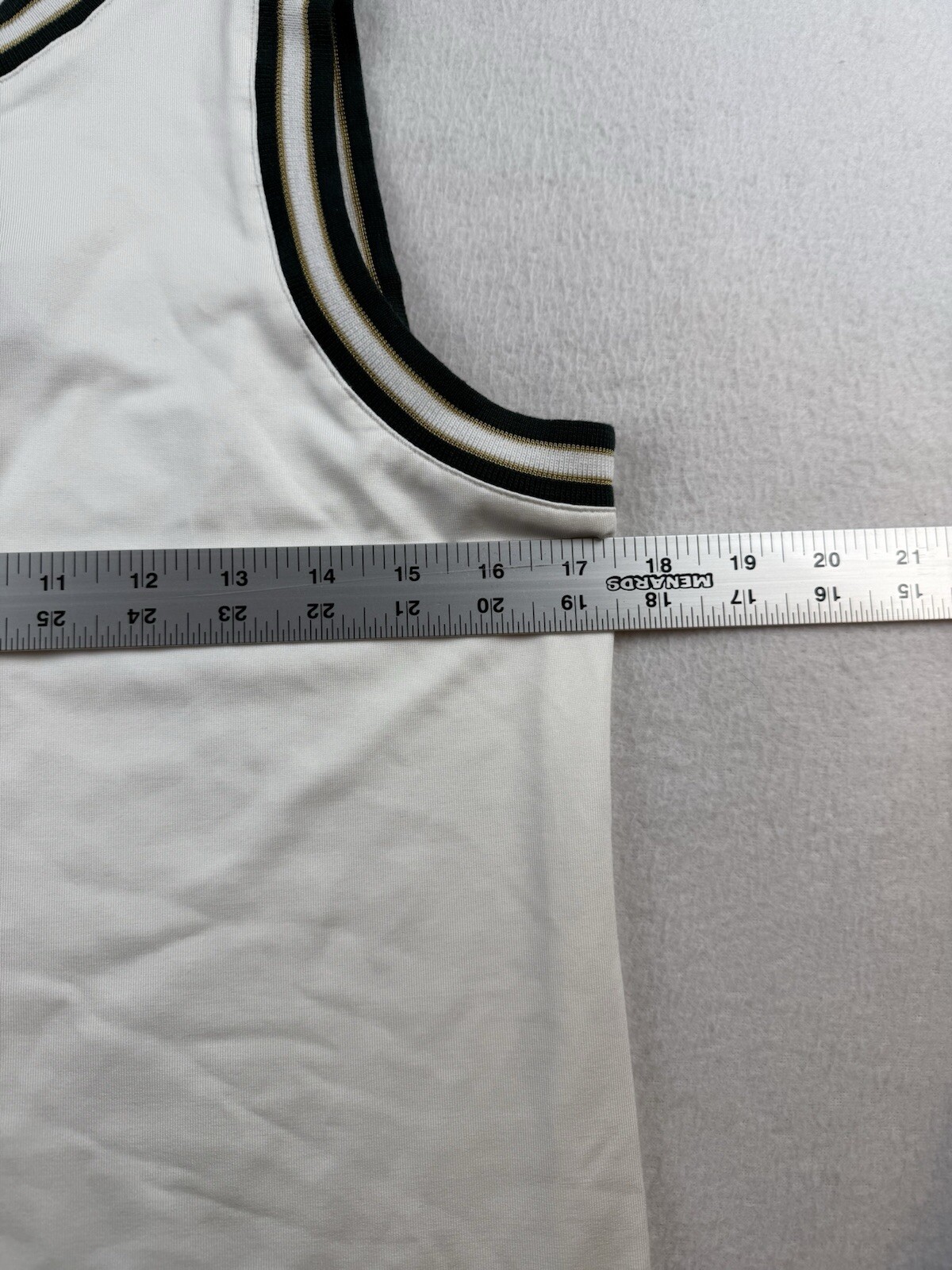 Tail Tech White Performance Athletic Tank Hunter Green Gold Trim Size M NWT