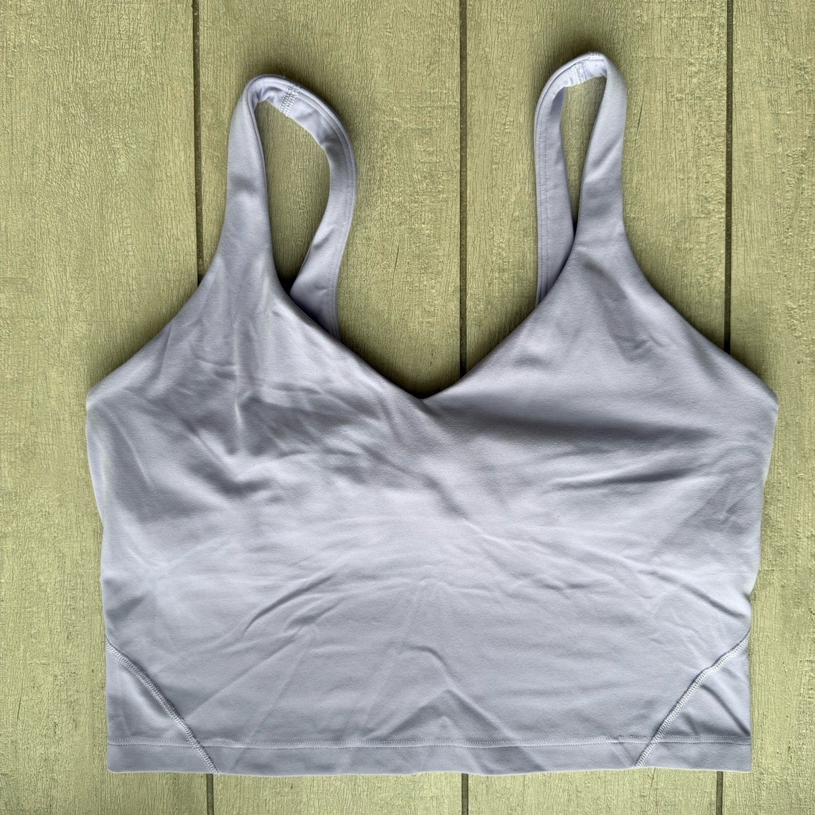 Lululemon Align Tank Top Nulu Size 10 Lilac Smoke Cropped Built In Shelf Bra
