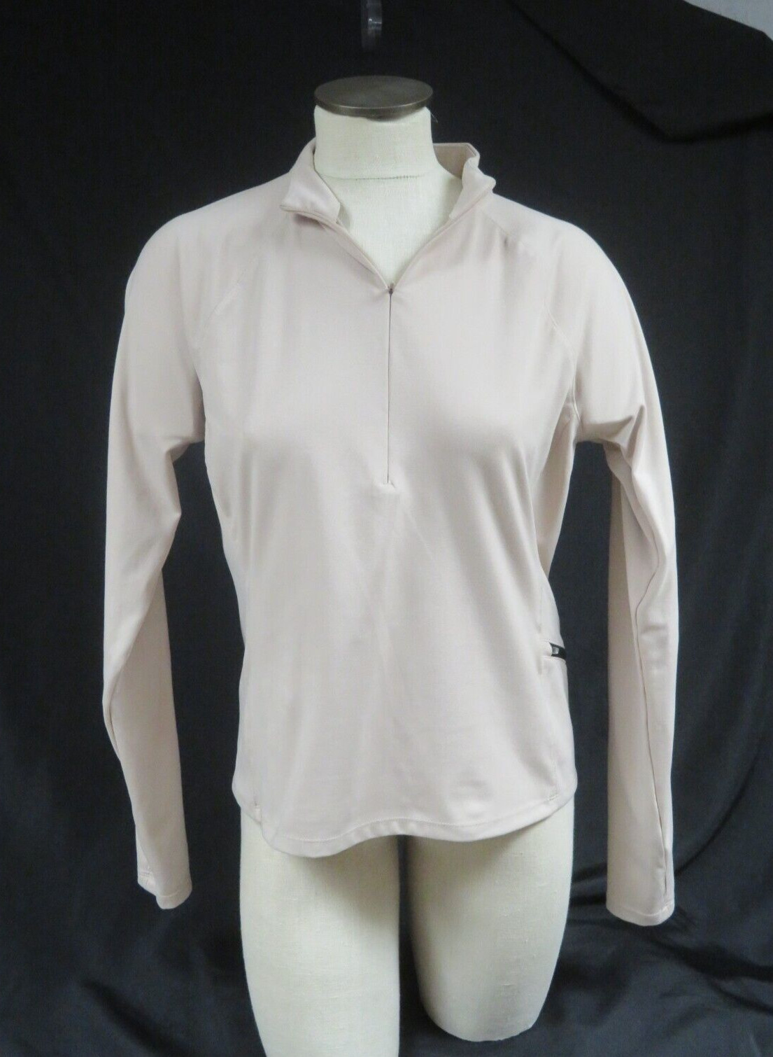 Reebok Womens 1/4 Zip Large Long Sleeve with Side Pocket Dusty Mauve