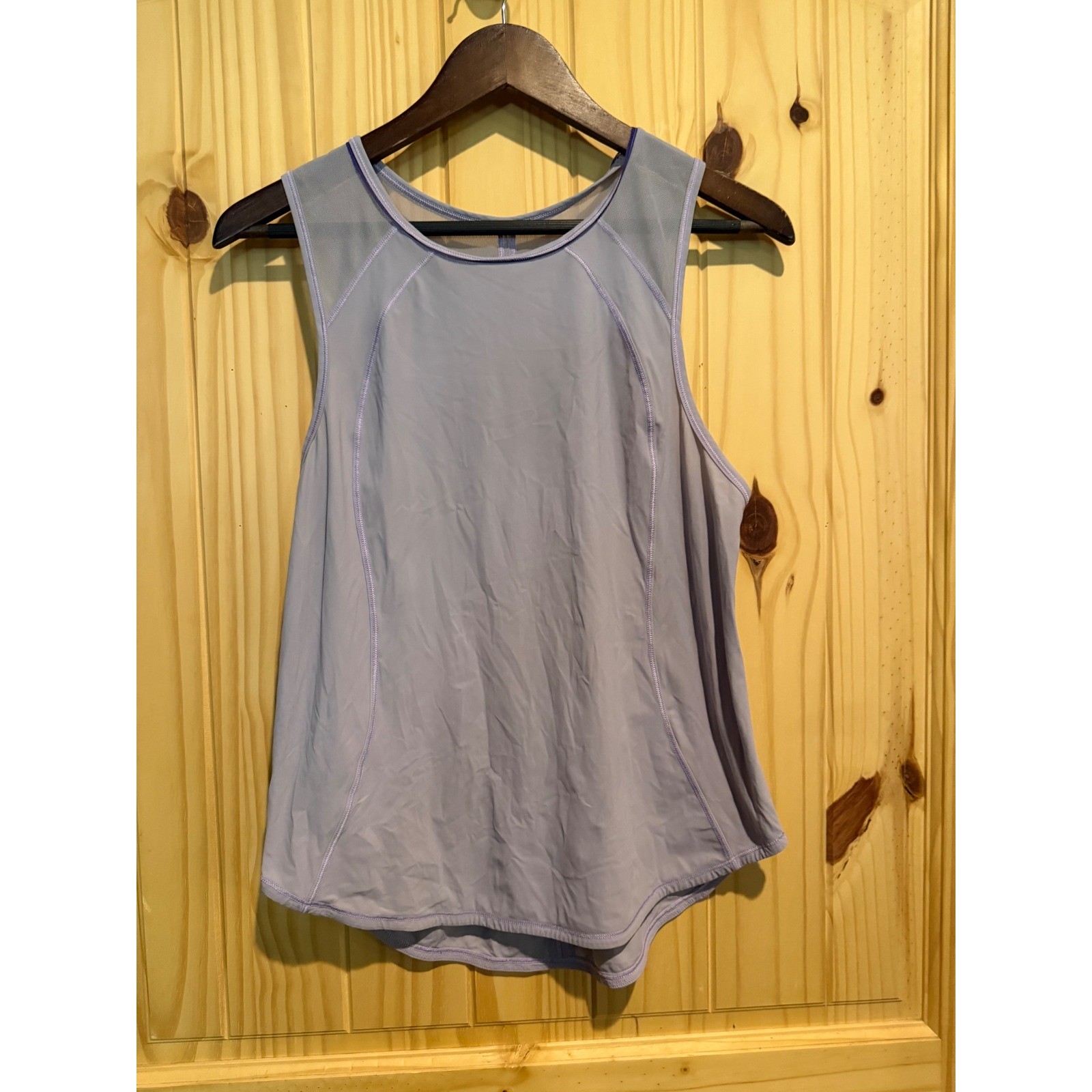 Lululemon Sculpt Tank Top Lavender Purple Mesh Back Keyhole Workout Shirt Womens