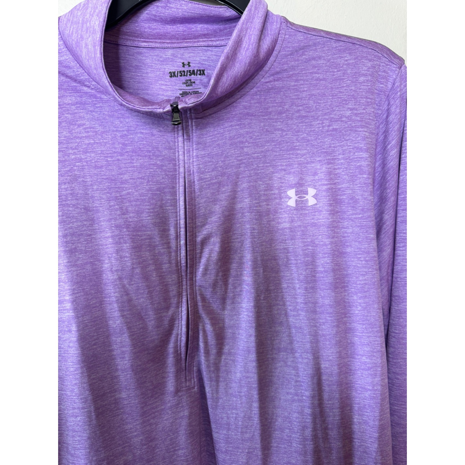 Under Armour Purple Tech Twist Half Zip Pullover Loose Fit