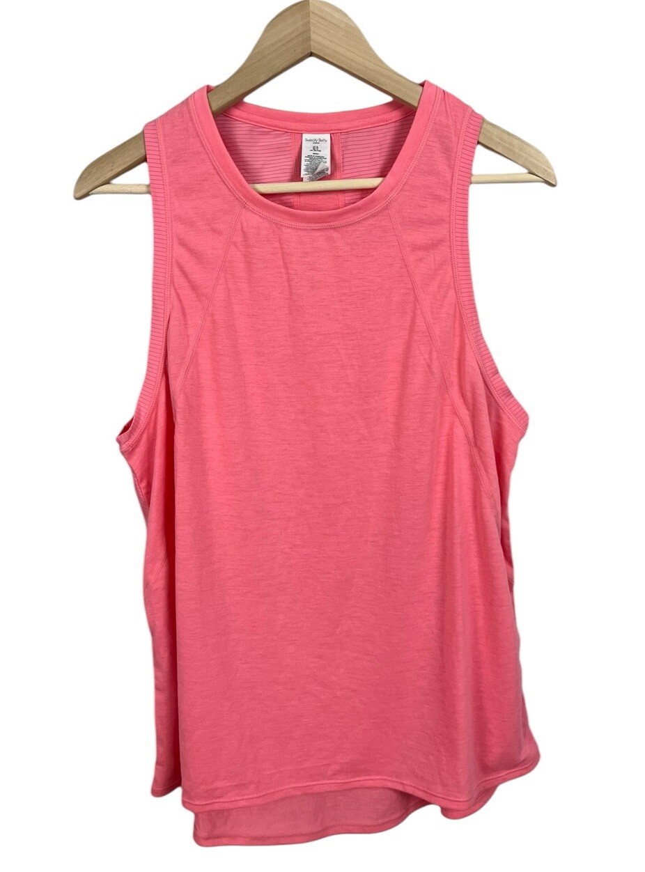 Sweaty Betty Pacesetter Running Tank 5841 Size 14 Pink Polyamide Elastane Womens
