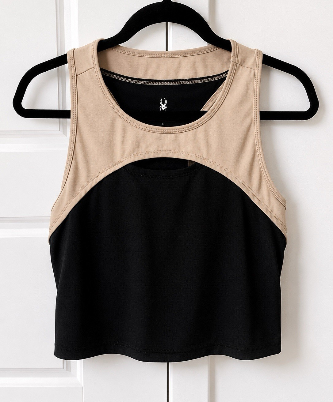 Spyder Active Women’s Colorblock Racerback Large Sports Tank Top W/ Built-In Bra