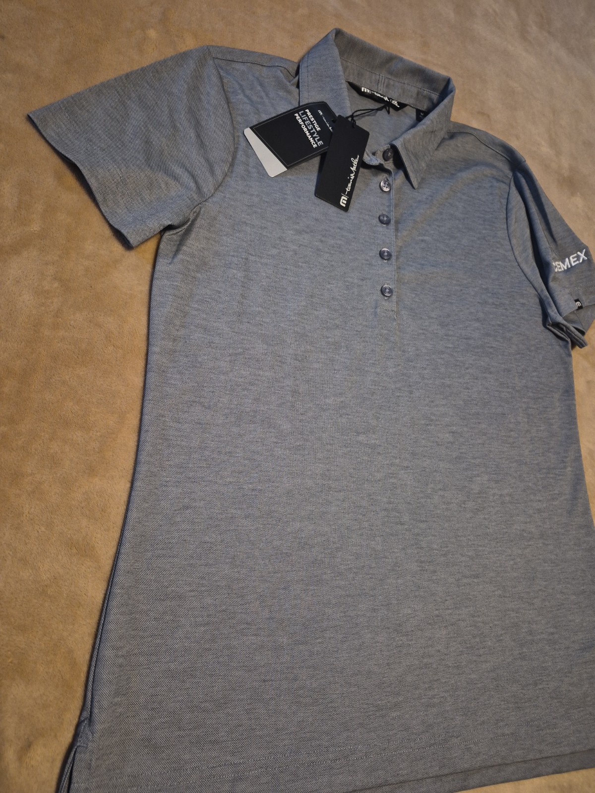NEW Travis Mathew Prestige Performance womens polo shirt MEDIUM Gray