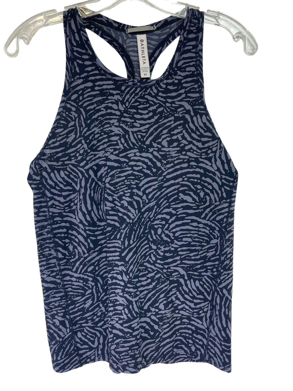 ATHLETA Womens Sz XS Blue/Grey Camo Activewear Tank Top (N31) NW/OTs