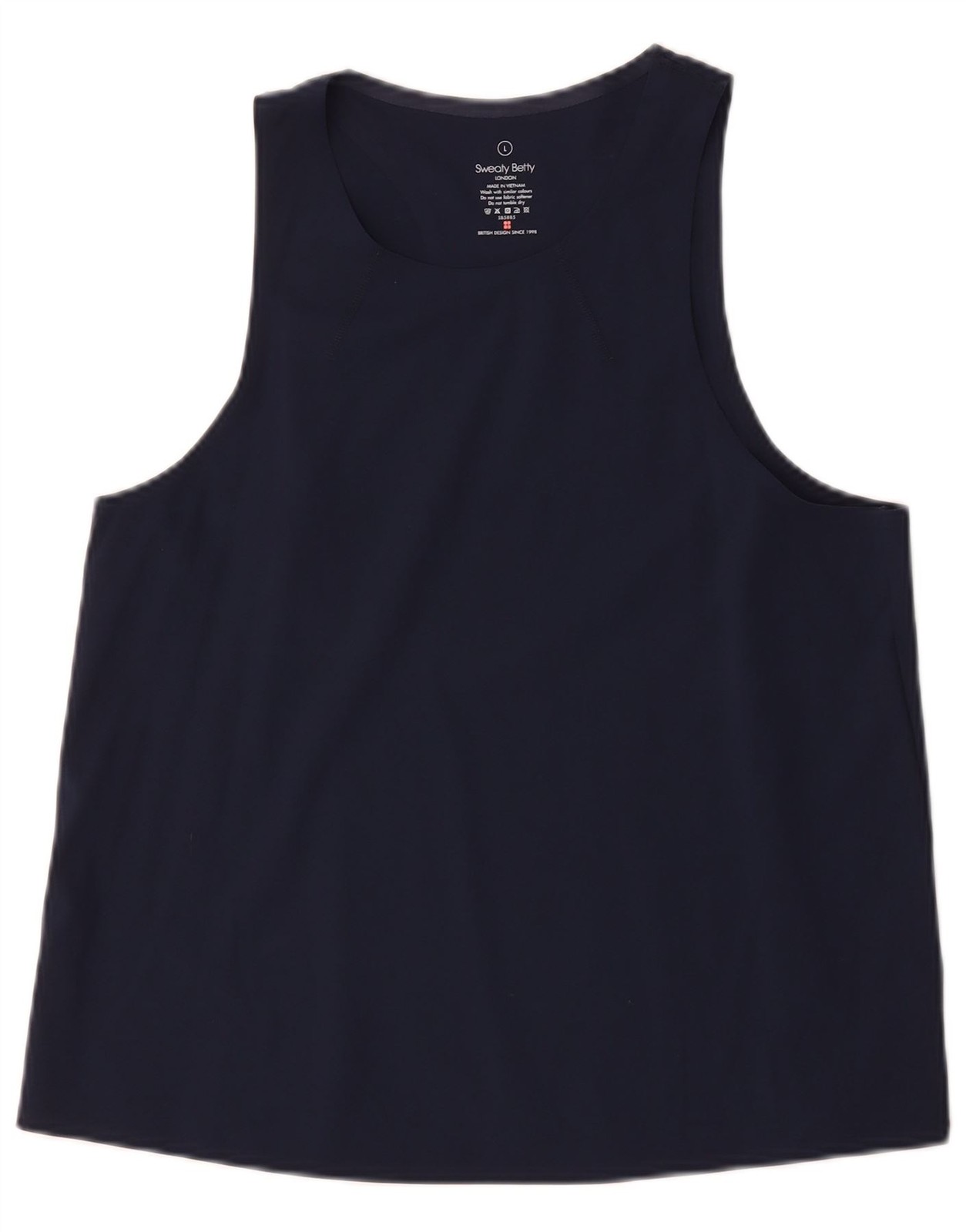 Sweaty Betty Womens Vest Top UK 14 Large Navy Blue Polyamide OV12