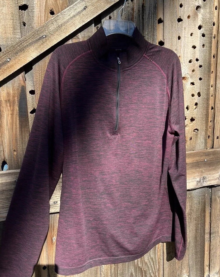Lululemon Long Sleeve Pullover Maroon Size Large (see Measurements Below)