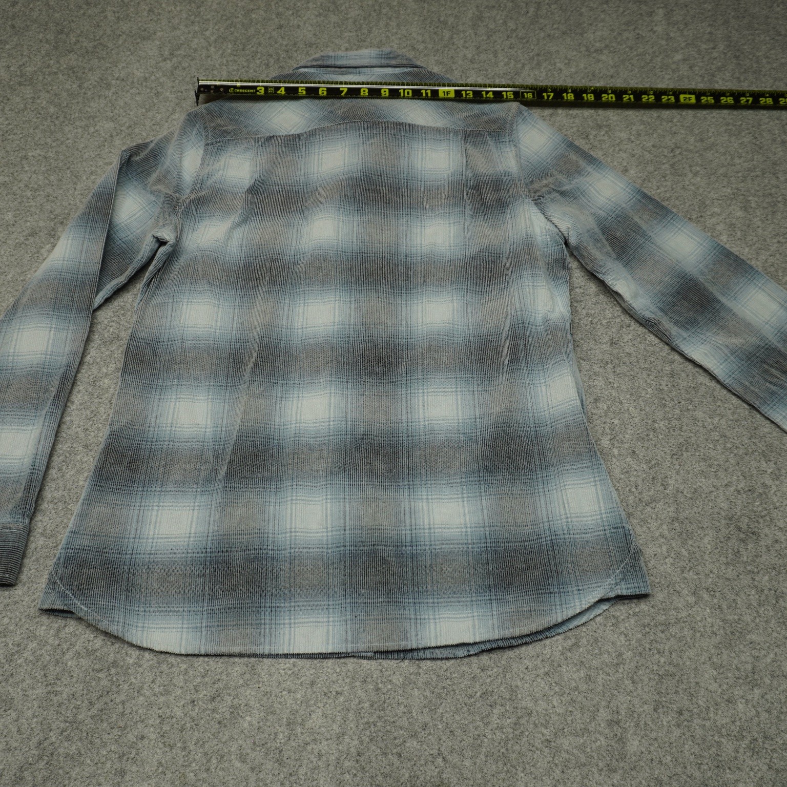 Island by Basic Options Women’s Blue Plaid Cotton Button-Up Shirt M