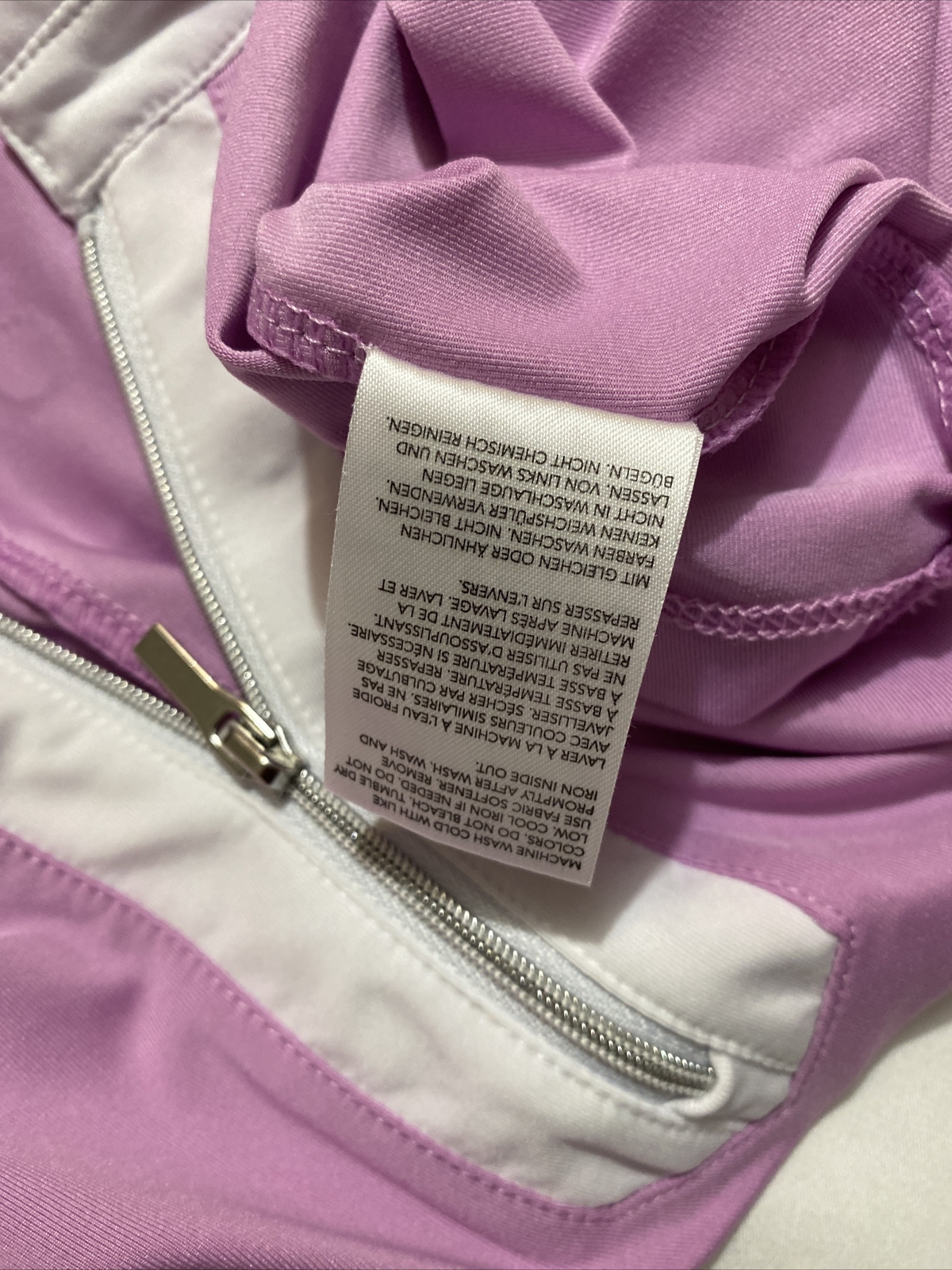 NIVO Performance Sleeveless Zip Placket Mock Neck Top Size XL Violet Women’s