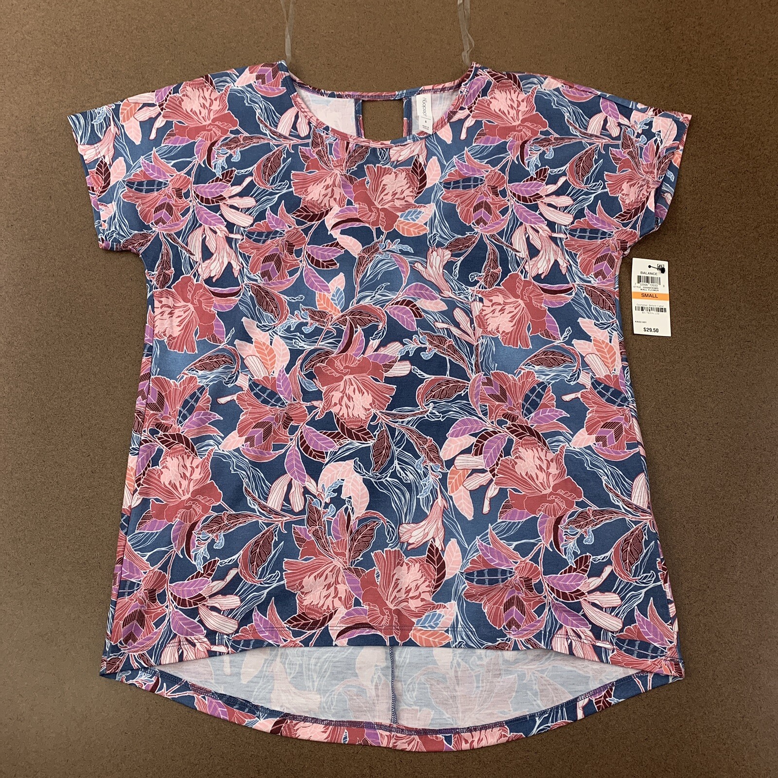 Ideology Women’s Size Small Wall Flower Colorful Short Sleeve Athletic Shirt NWT
