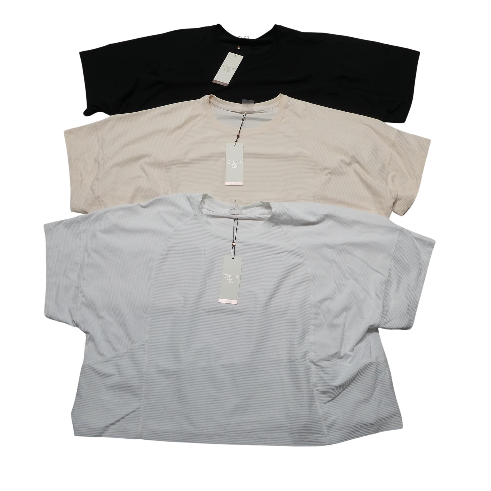 CALIA Renew Tee Shirt Womens XL Pure White Oversized Boxy Raglan Top Athletic