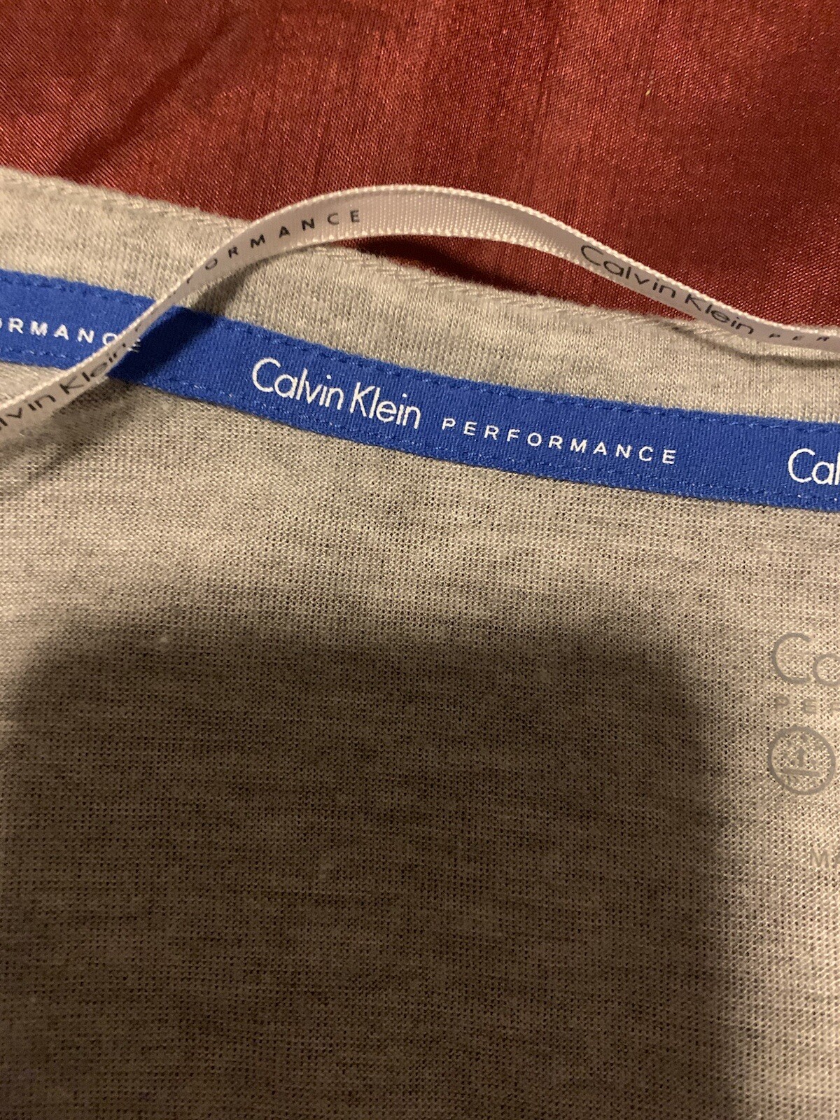 Calvin Klein Performance Dry Plus 2x Top Cold Shoulder Athletic Gray Workout 20