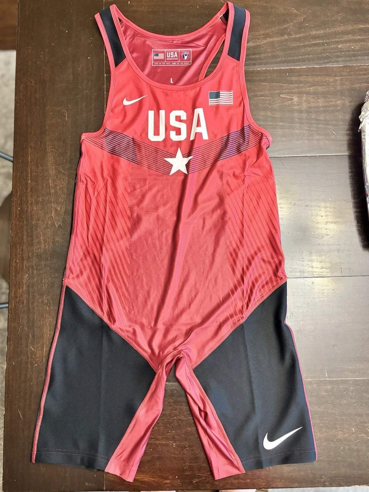 Nike USA Weightlifting Singlet Gym Stars Team Women’s size L LARGE brand new