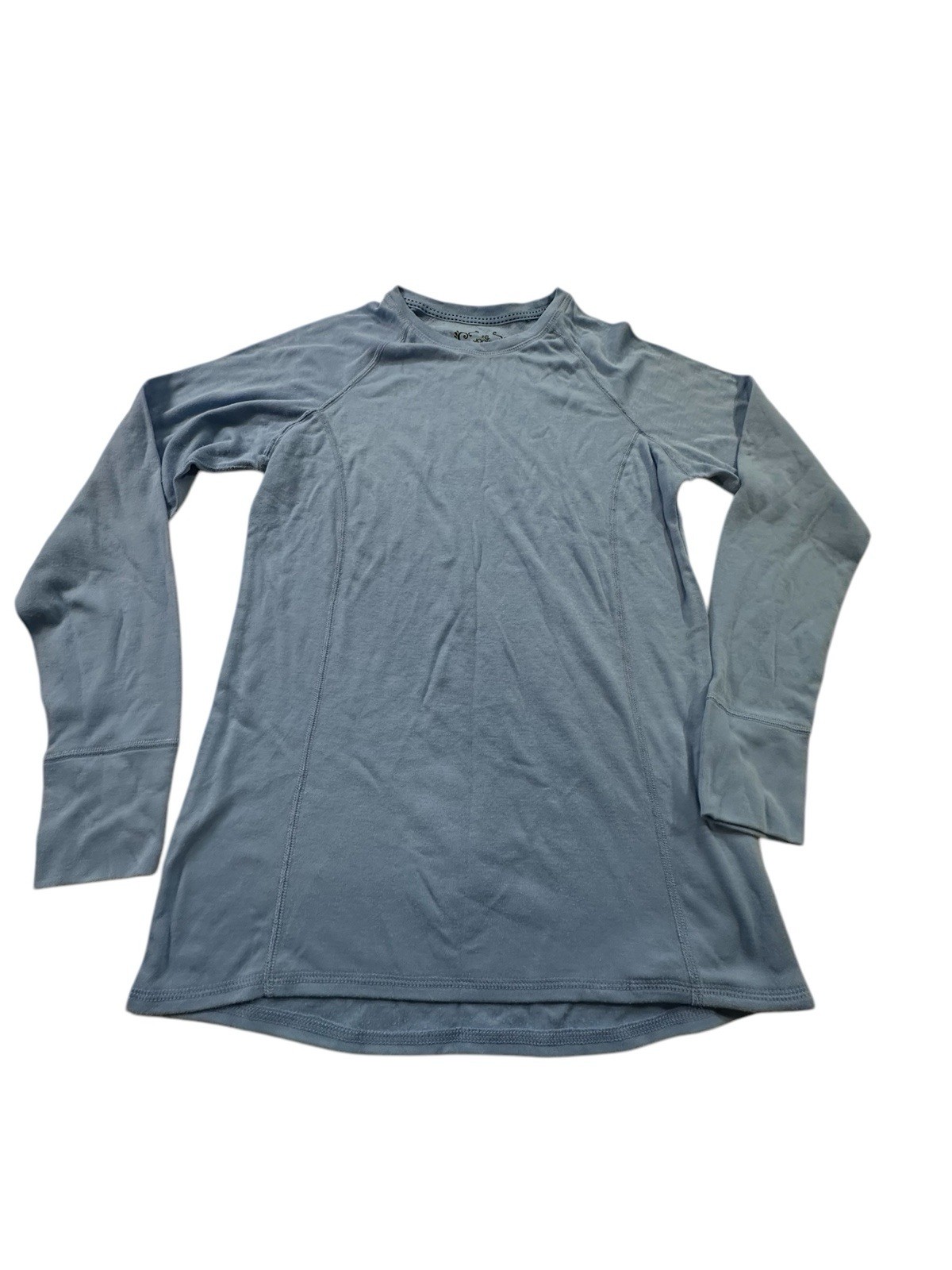 Jockey Women’s Running Shirt Pullover Light Blue Large Long Sleeve Pocket EUC