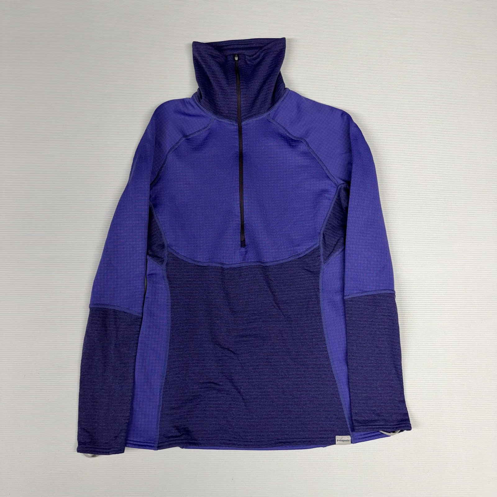 Patagonia Shirt Womens Medium Purple Long Sleeve 1/4 Zip Capilene Thermal Top