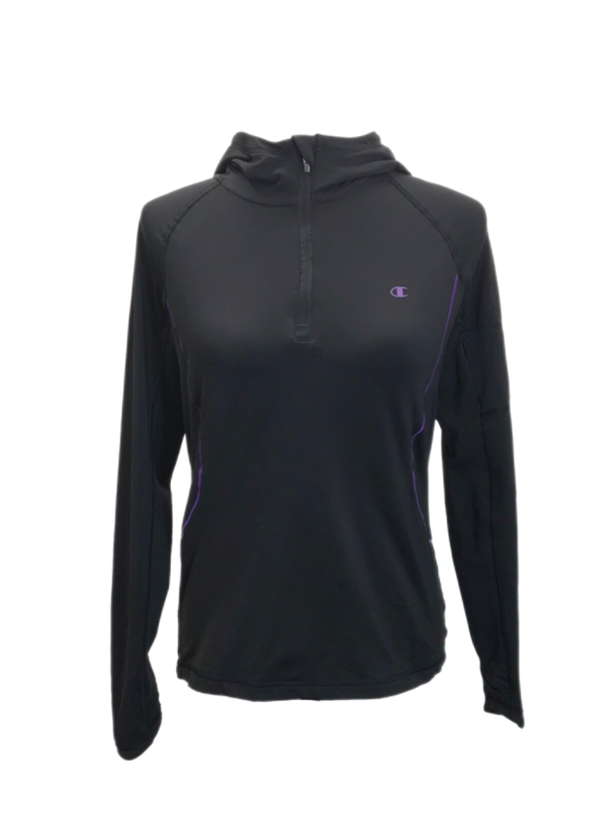 Champion Women’s Size M Double Dry Active 1/4 Zip Pullover Hoodie Running Jacket