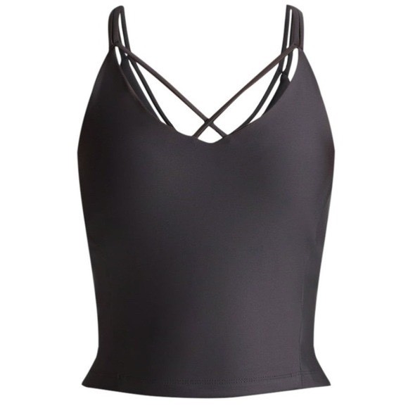 Avia Sheen Workout Top Bra, Black Soot, Size XXL (20)