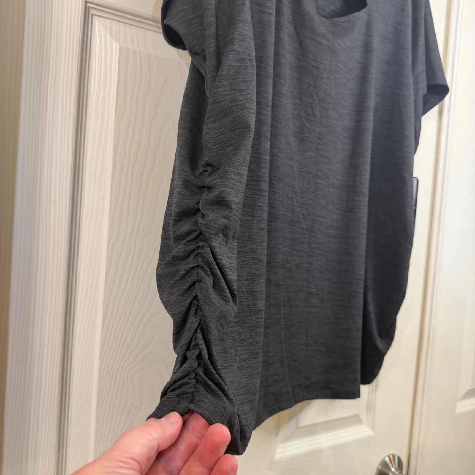 Torrid Sz 5 Super Soft Performance Jersey Cut Out Active Tee Phantom Spacedye