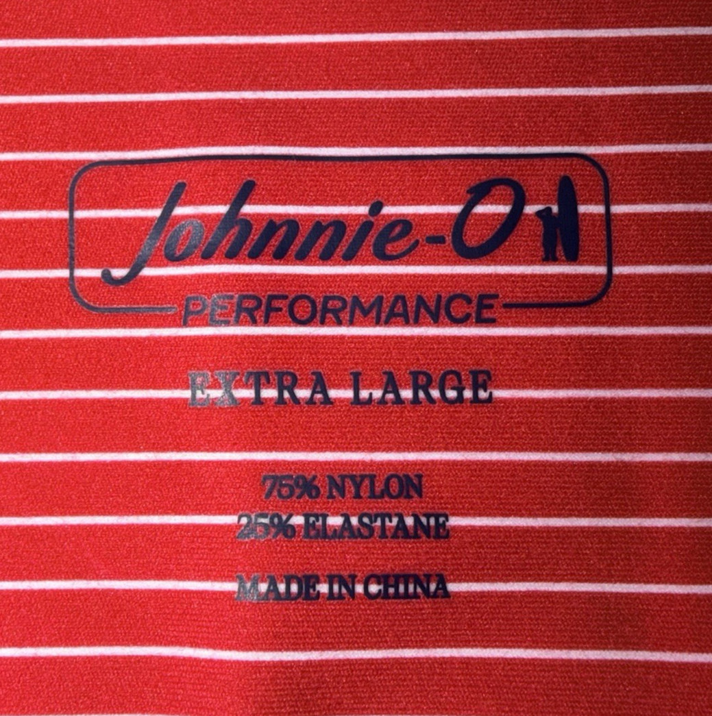 Johnnie-O Performance 1/4 Zip Long Sleeve Golf Pullover Pink & White Size XL EUC