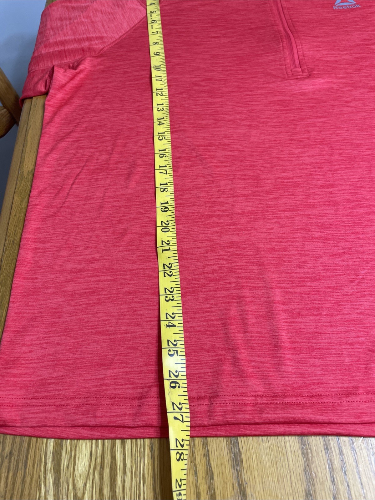 Reebok Size 2XL Athletic Pullover 1/4 Zip Long Sleeve Mock Neck Sportswear Red
