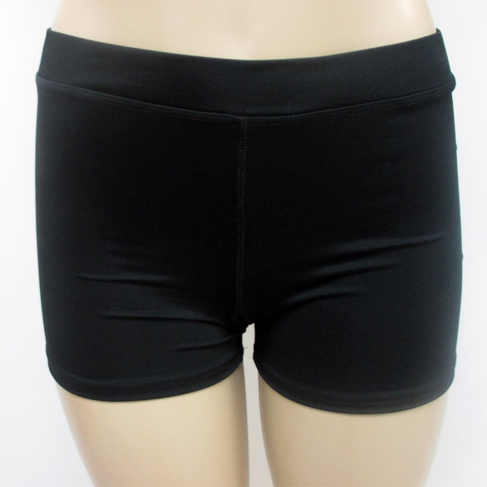 Womens Sports Yoga Short Mini Gym Exercise Athletic Hot Pant Junior Black Large