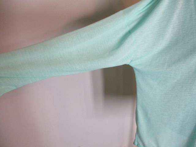 Zella FAB! Split Back Recycled Polyester L/S Tunic Top in Mint Green Plus 1X