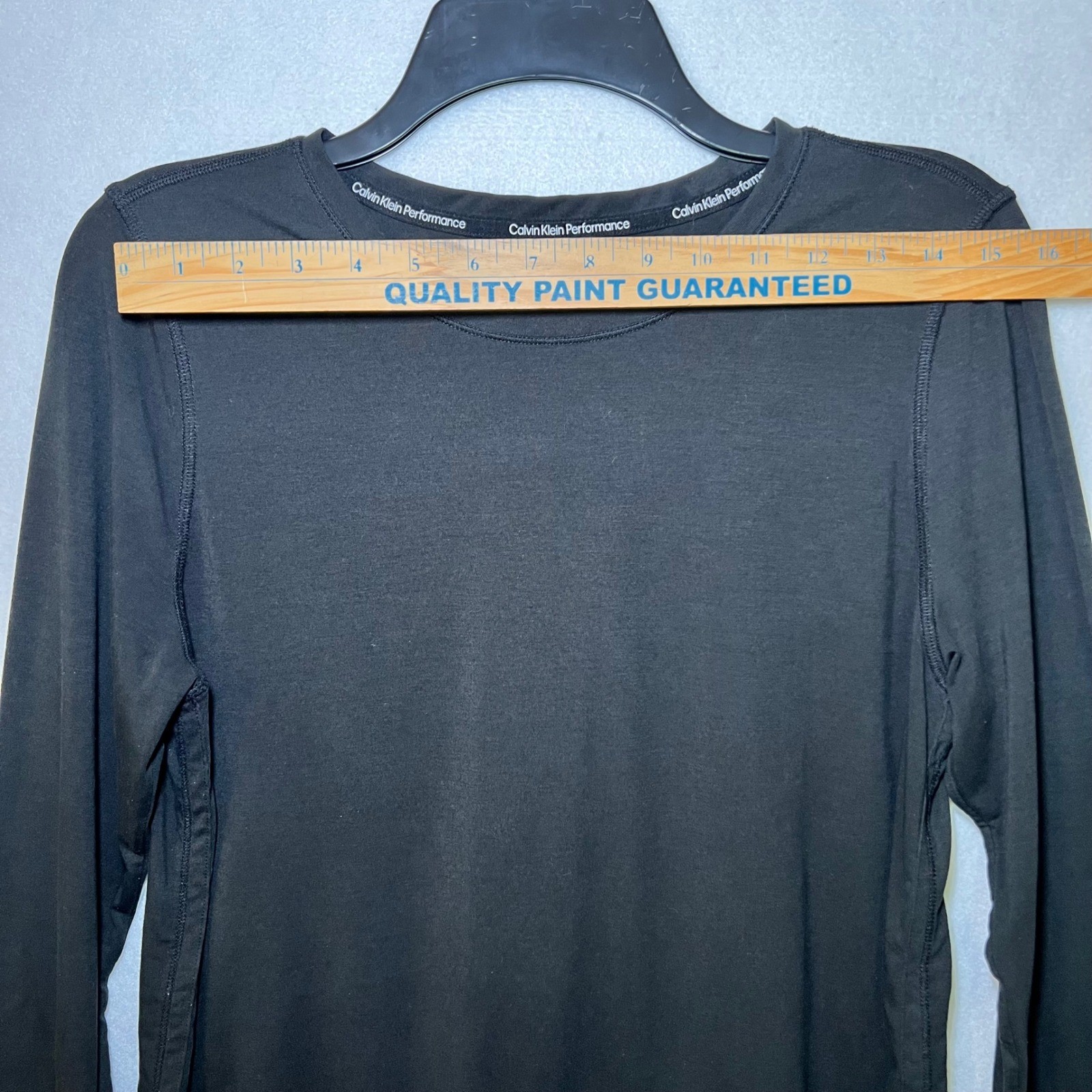 Calvin Klein Performance Athleisure Comfort Black Long Sleeve Wick Shirt Women M