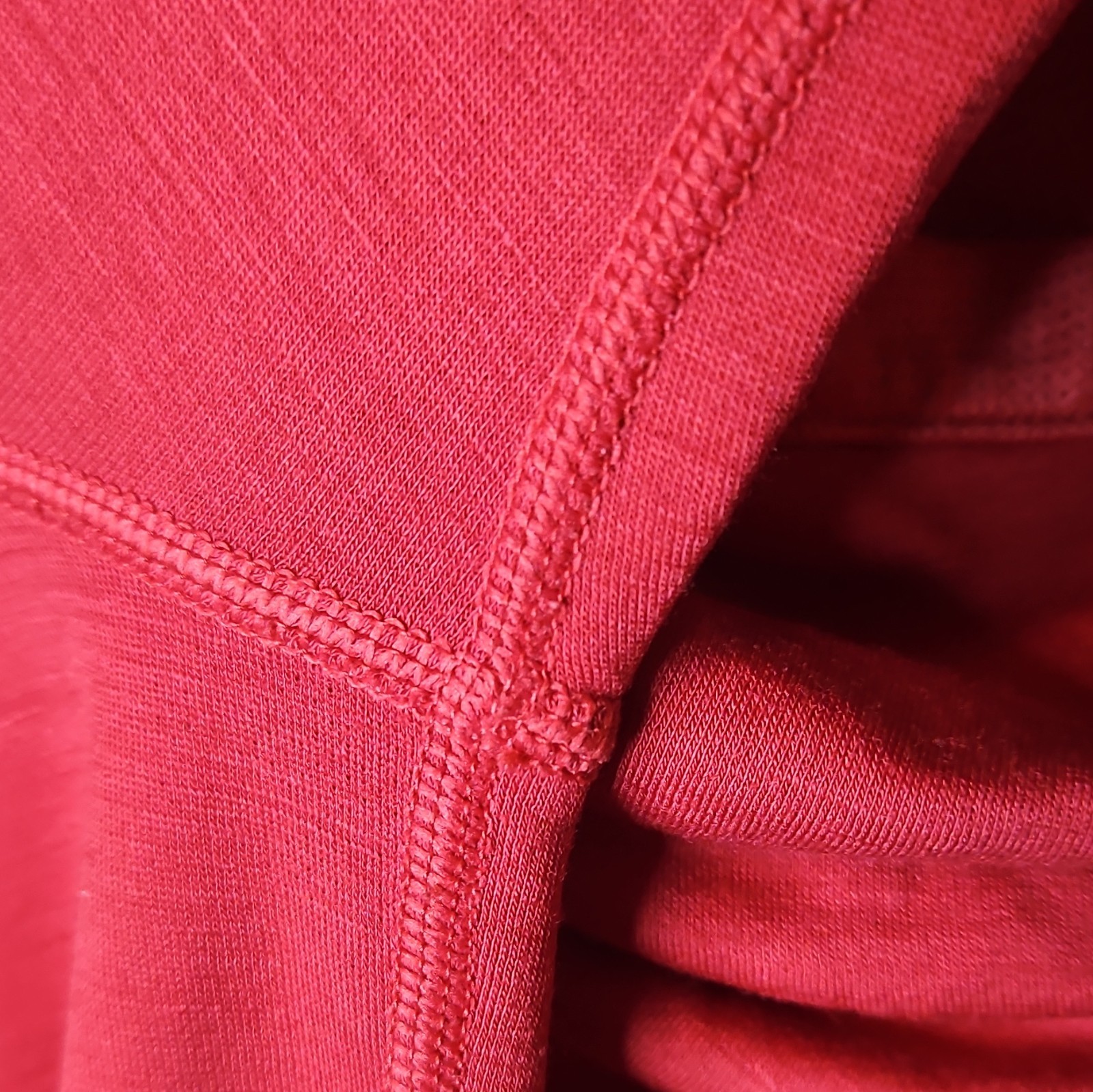 Nike Dri-FIT Womens RED Solid Pullover Hoodie Long Sleeve Raglan Logo L