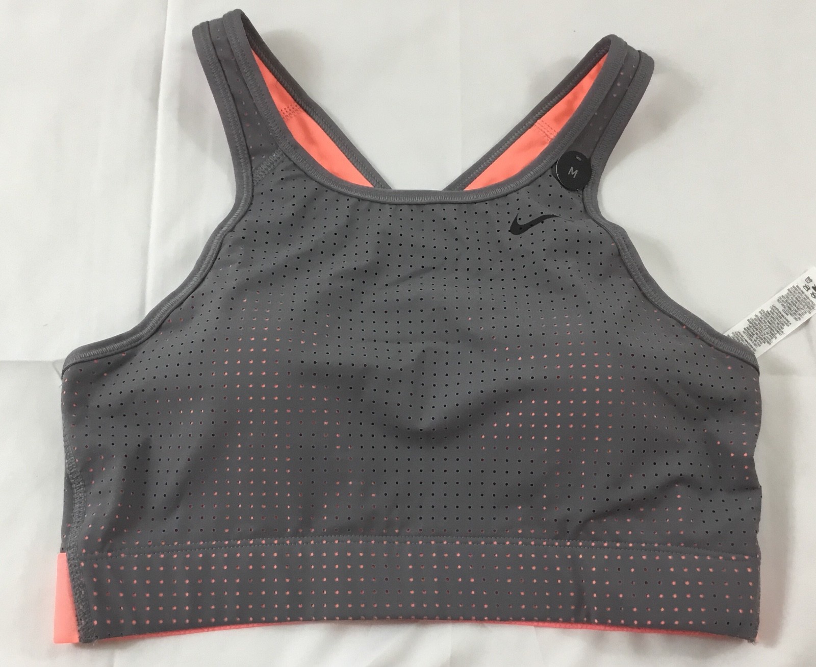 Nike Classic Bra Women Medium Support Sports Training Bra Pink Grey 903234 XS