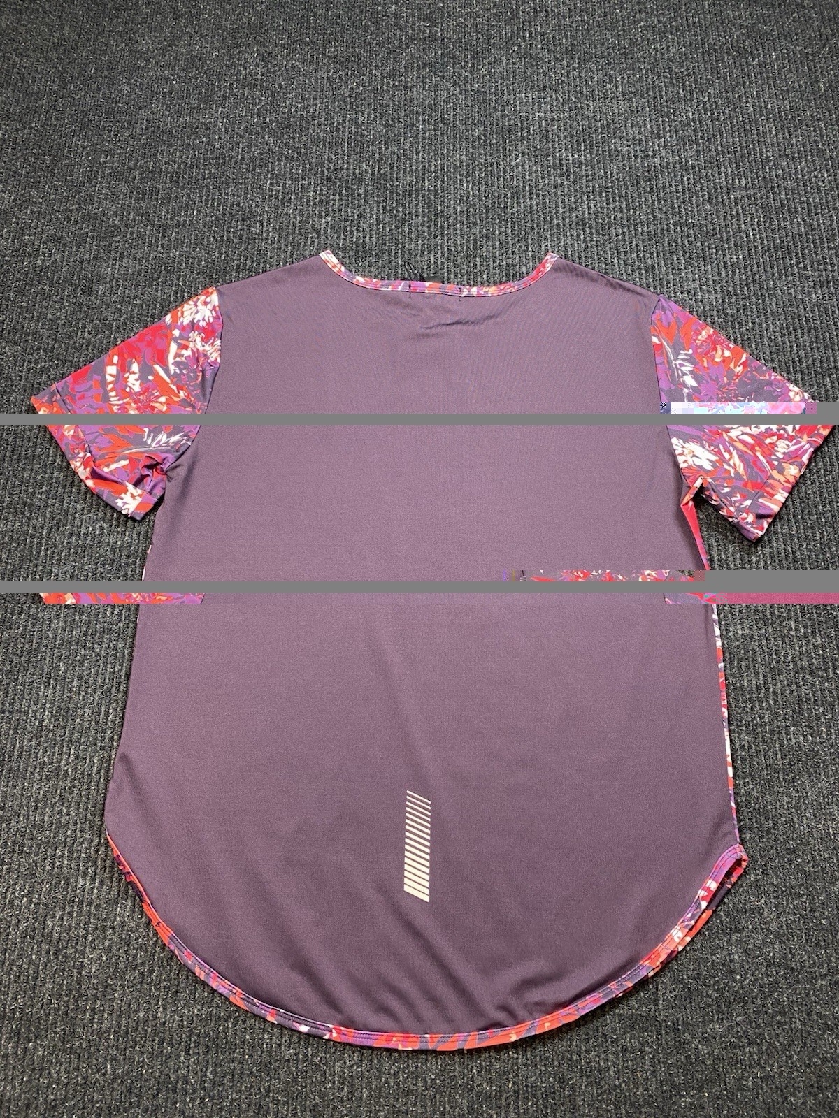 NWT Capsule Active Multi Color Purple Floral Quick Dry Moisture Wicking Womens 8