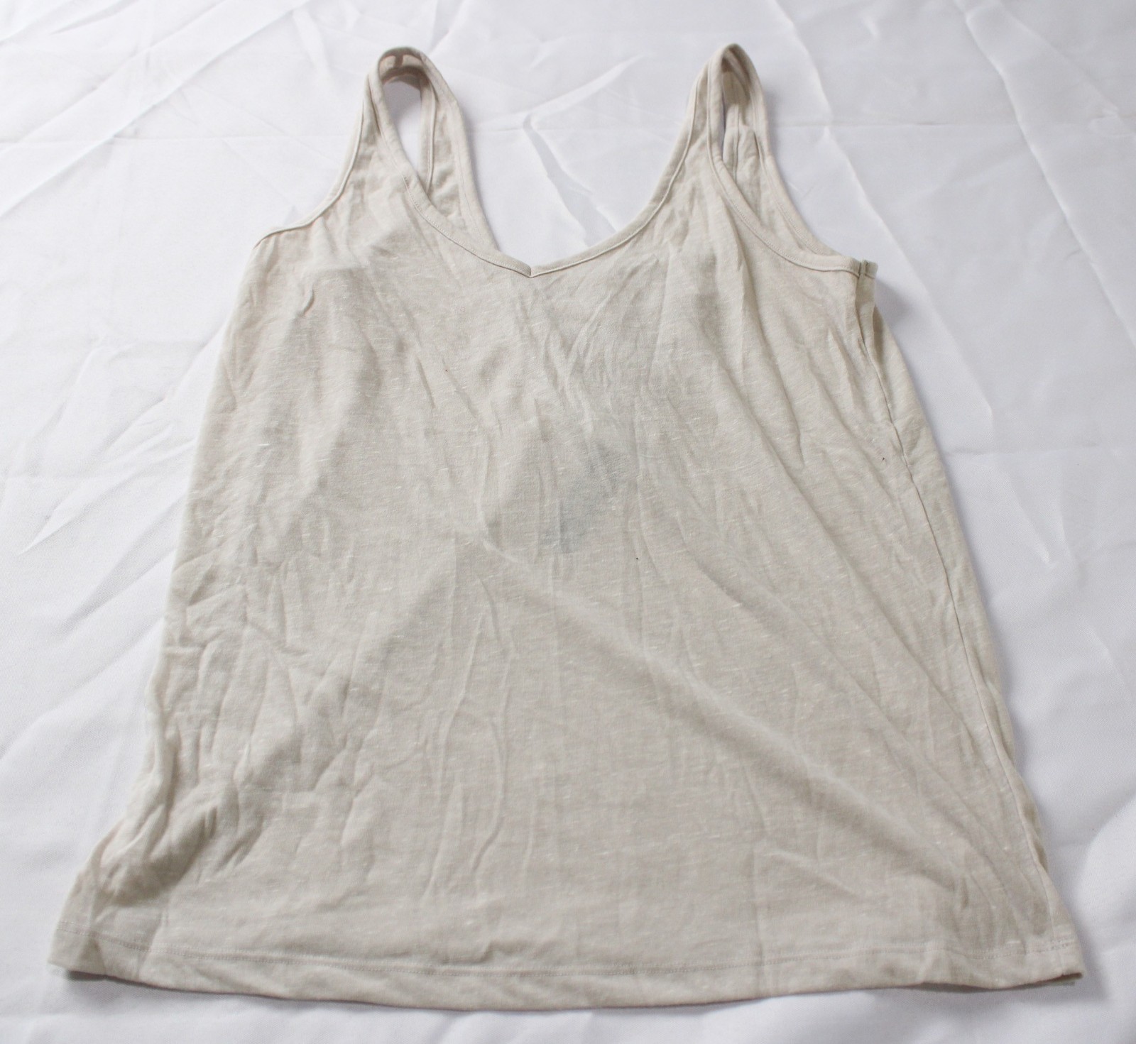 Victoria Sport Women’s Cross-Back V-Neck Tank Top MS7 Beige Size XS NWT