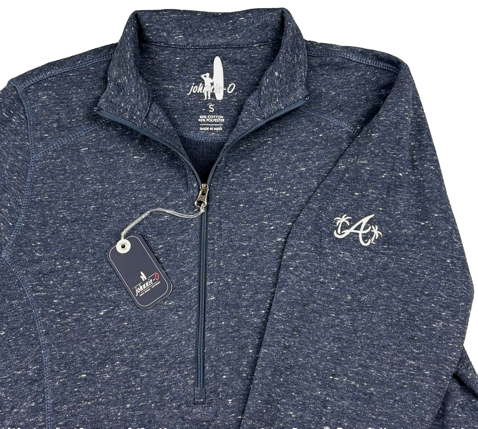 Johnnie-O Kennedy Half Zip Navy Pullover Women’s Size S Golf Atlanta Braves MLB