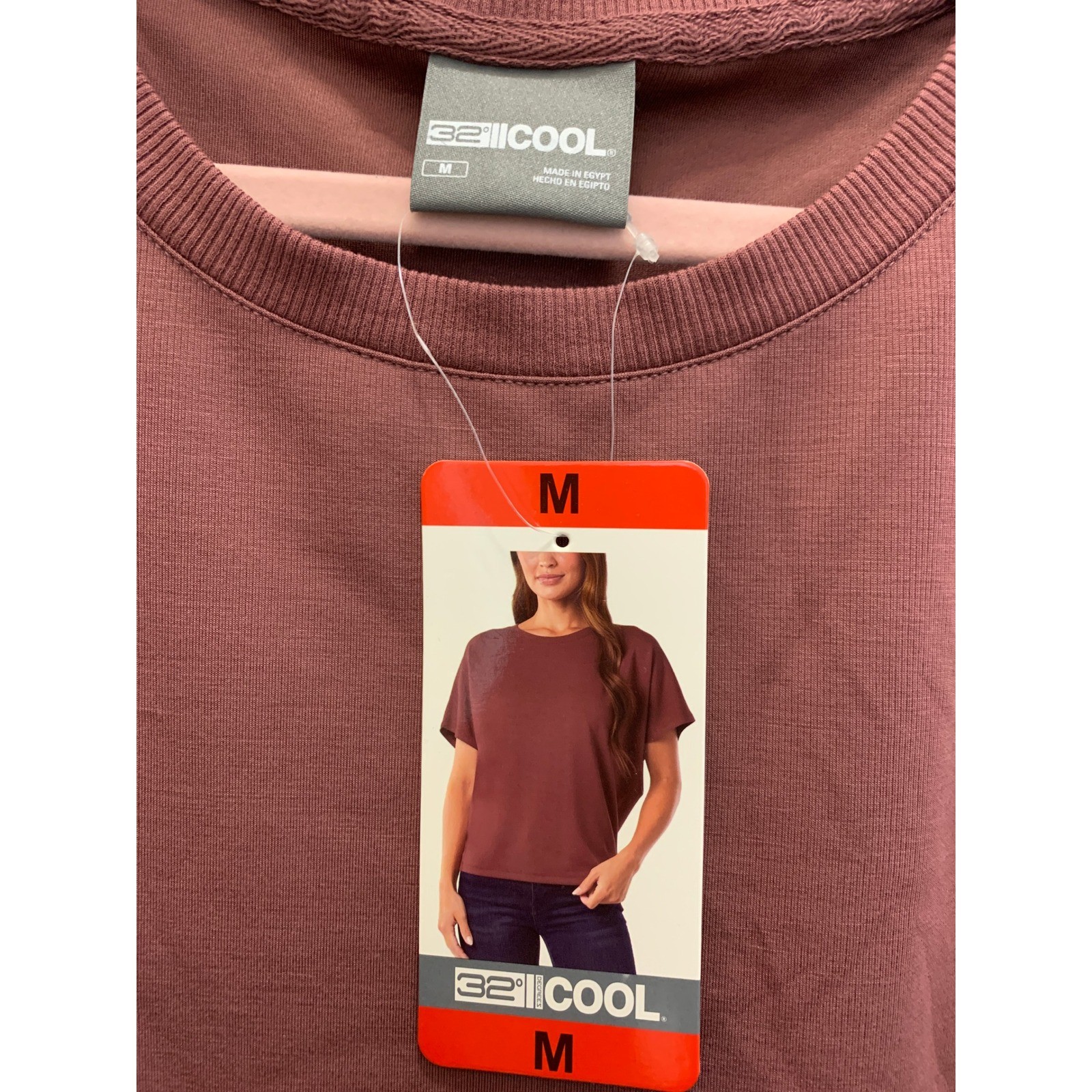 Womens Basic Medium Mauve Dolman Sleeve Top NWT Athleisure Soft Stretch Tee