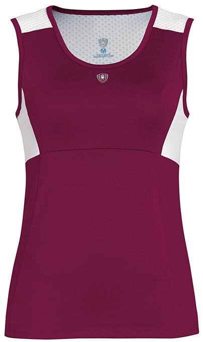 NEW DUC Sports Women’s Tennis Athletic Tank Top Look Out Maroon/White Size Small