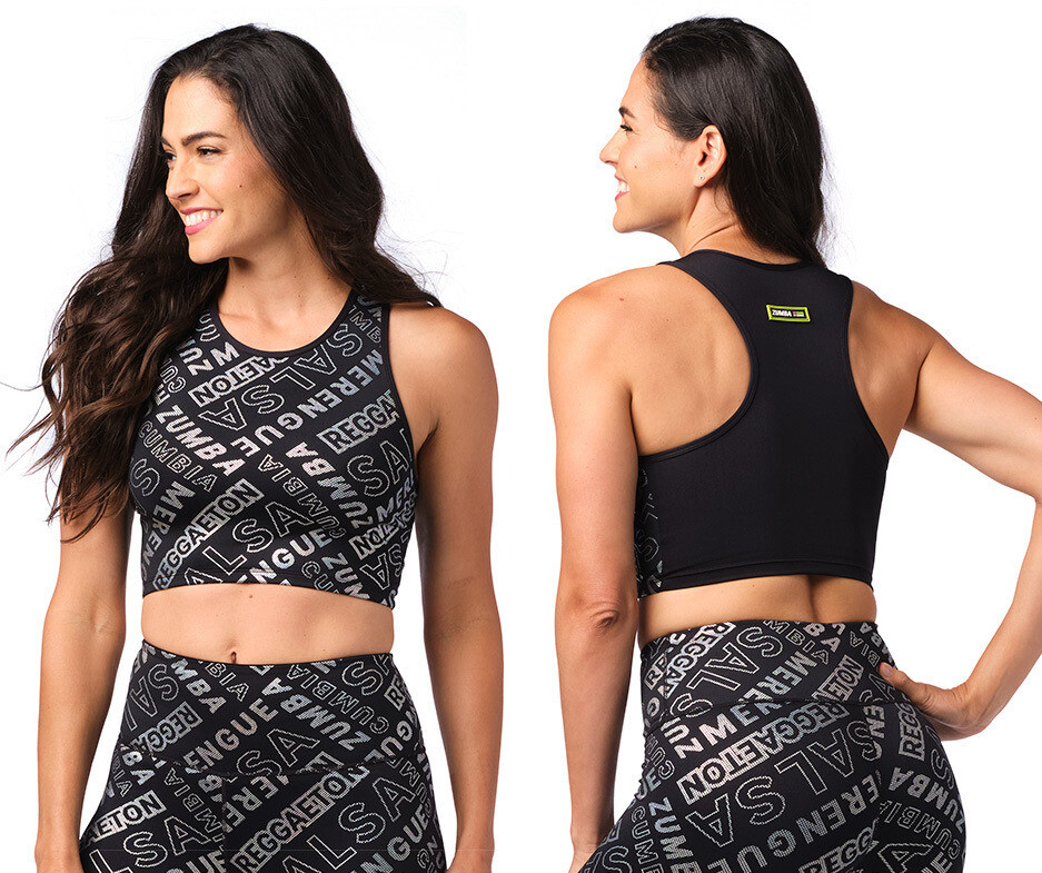 Zumba Happy Crop Tank Top ~ Iridescent ~ XS, Small, Medium ~ New!