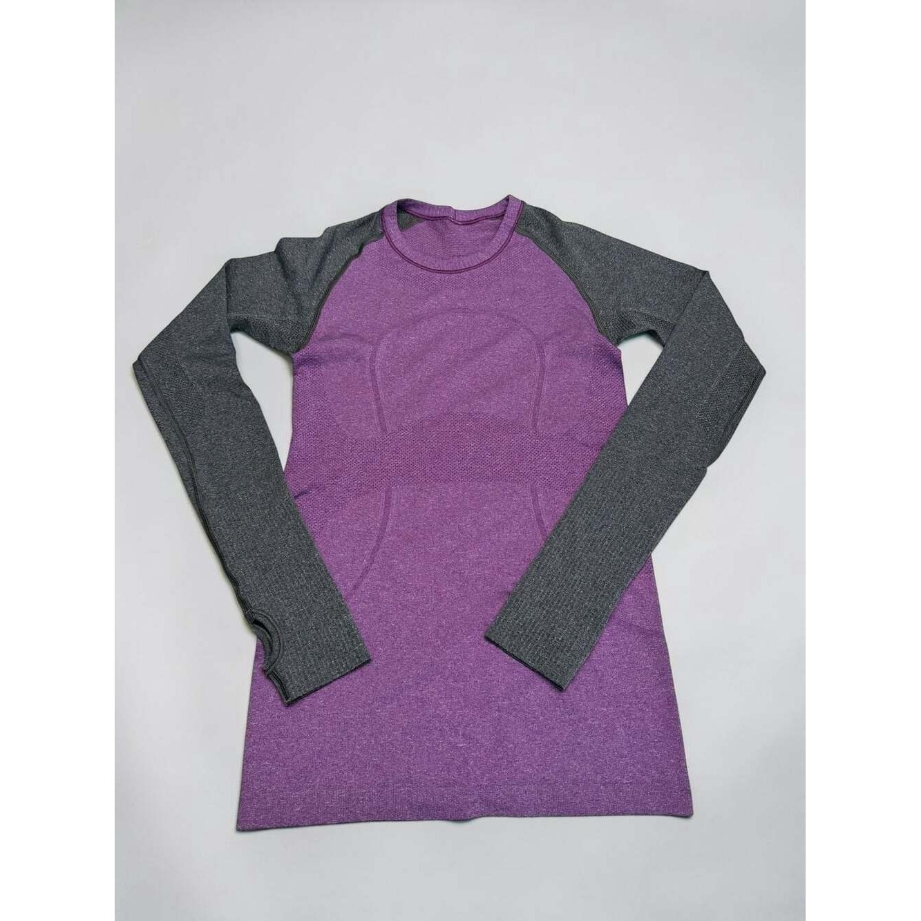 Lululemon Swiftly Tech Long Sleeve Shirt Size 4 Purple Grey