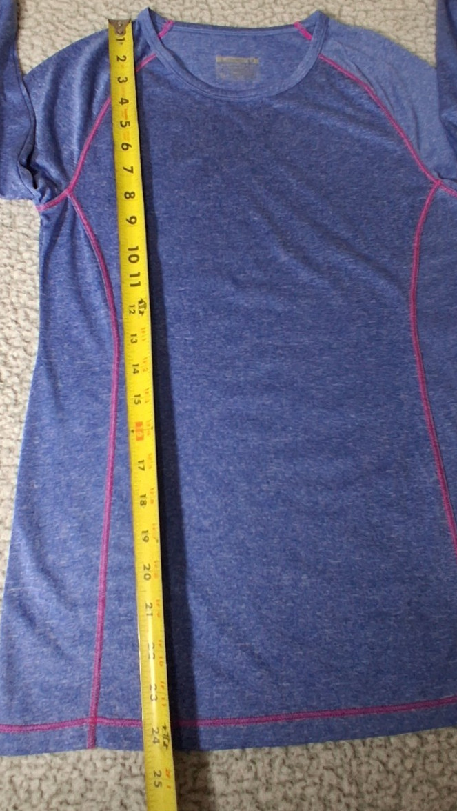 Layer 8 Womens Performance Shirt Small Purple Pink Longsleeve