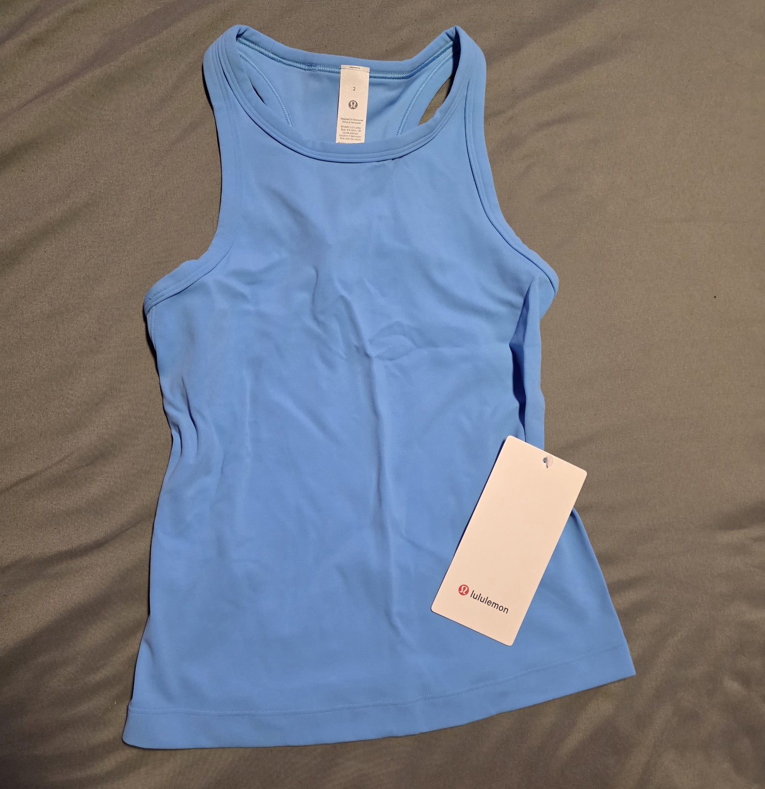 lululemon Align Waist- Length Racerback Size 2 New Blue