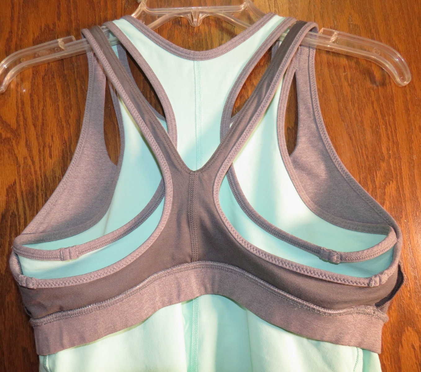 Lululemon 8 Inspiration Tank Toothpaste Aqua Heathered Slate Gray EUC! HTF!