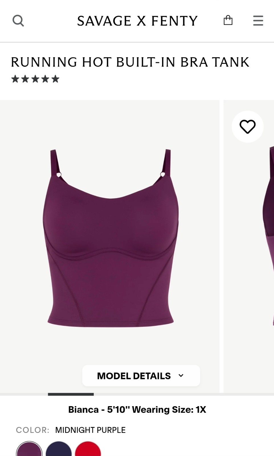 SAVAGE X FENTY Running Hot Built-In Bra Tank, 7/8 High-Waist Side Pocket Legging