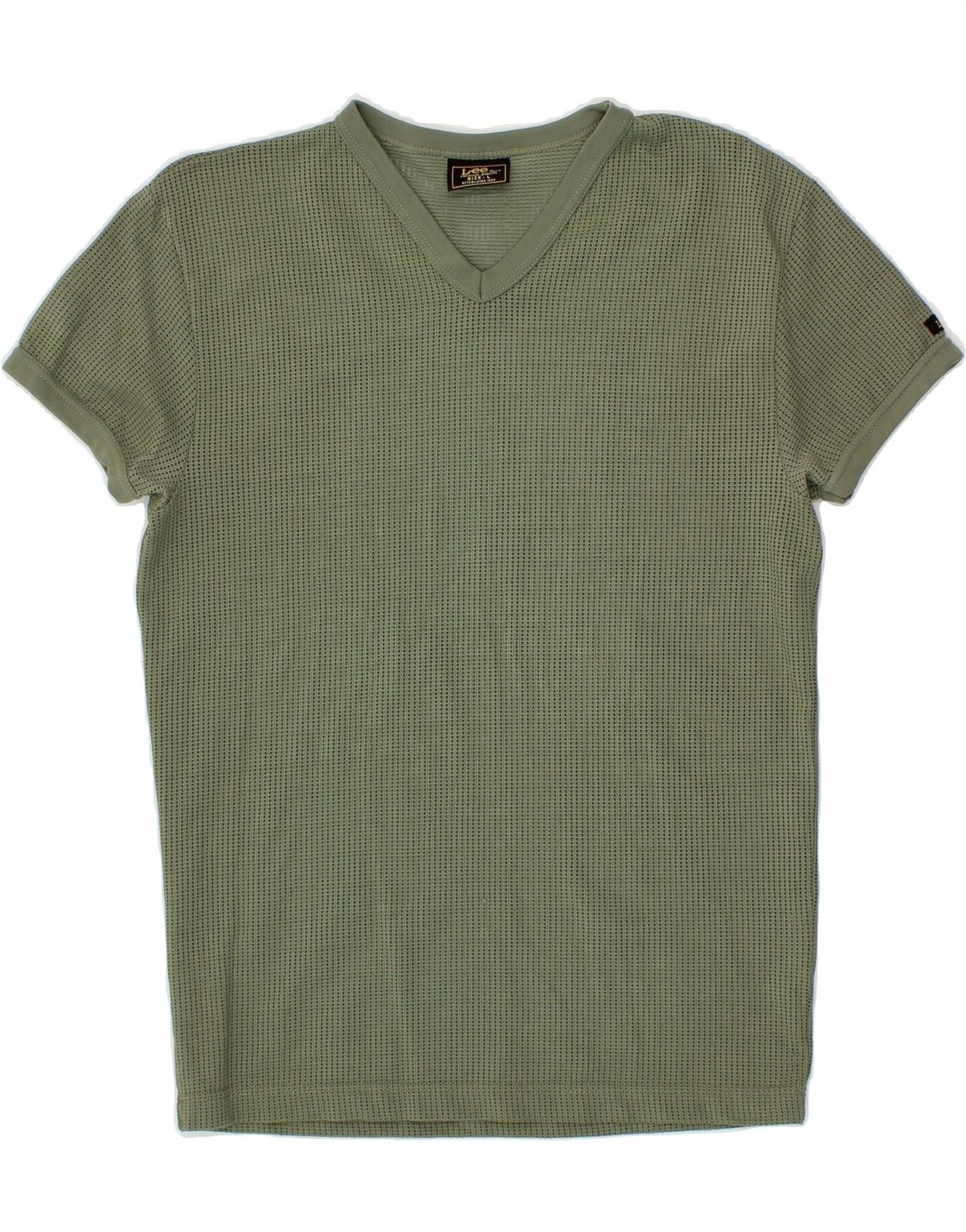 LEE Womens T-Shirt Top UK 14 Large Green Tencel NH13