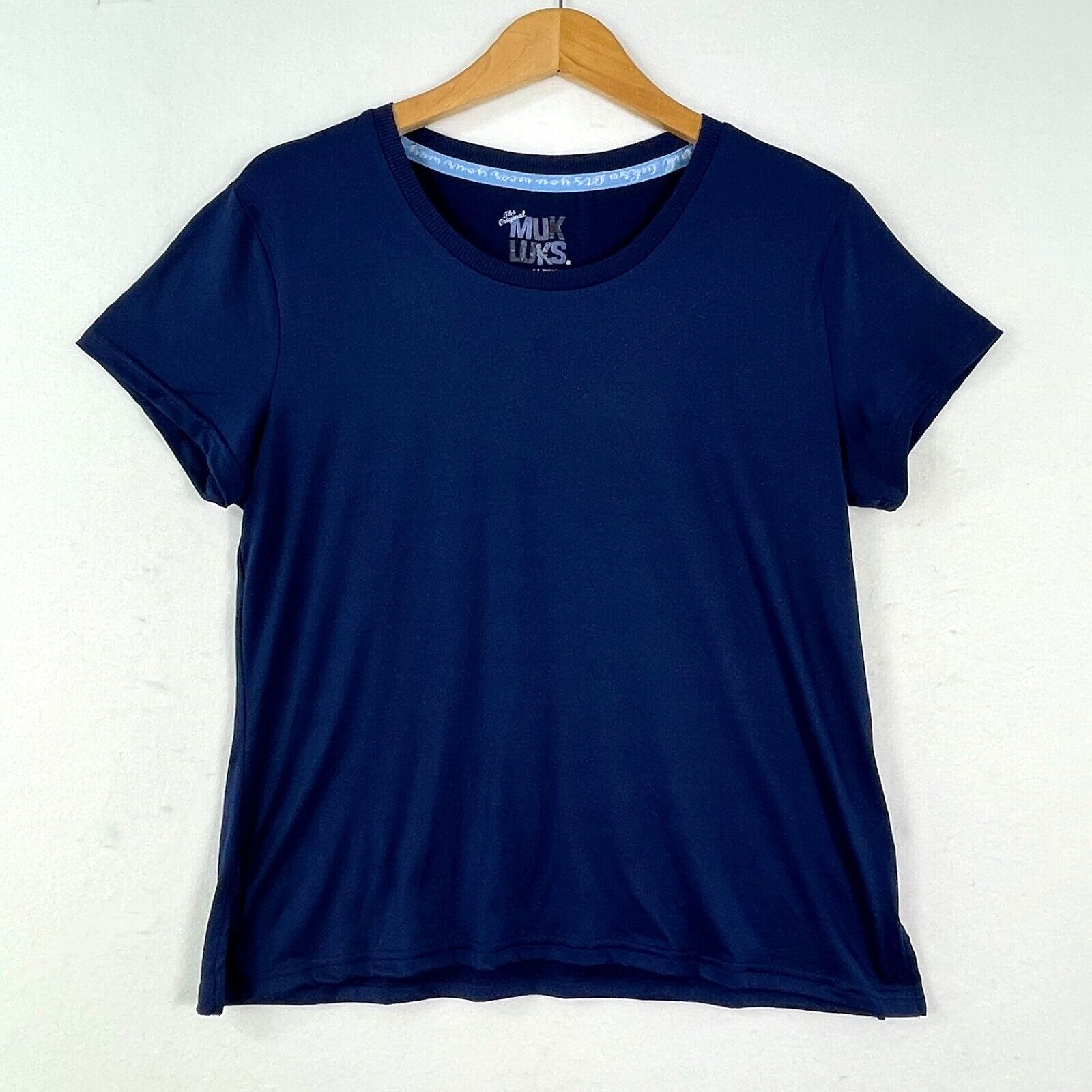 The Original MUKLUKS Cambodia TShirt Womens Size Medium Blue Comfortable Stretch