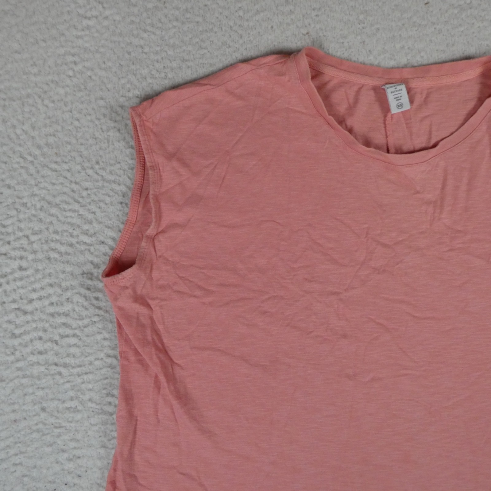 Athleisure at Fatface Activewear Top Women Size XS Pink Tank Top Cotton Blend