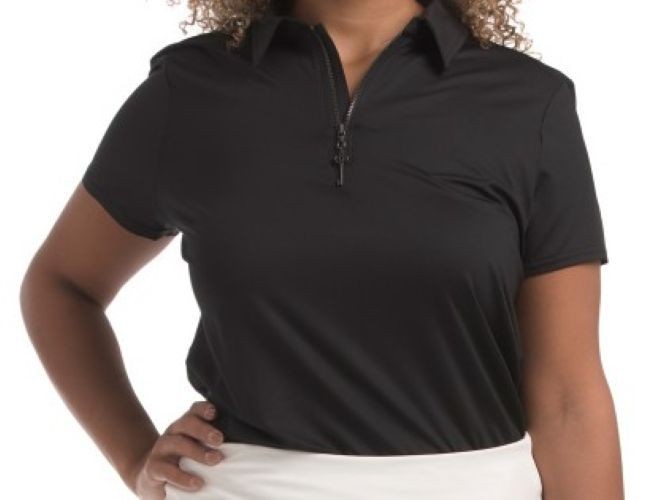 NWT Ladies BELYN KEY BLACK ONYX Keystone BK Cap Sleeve Golf Shirt XS S M L XL