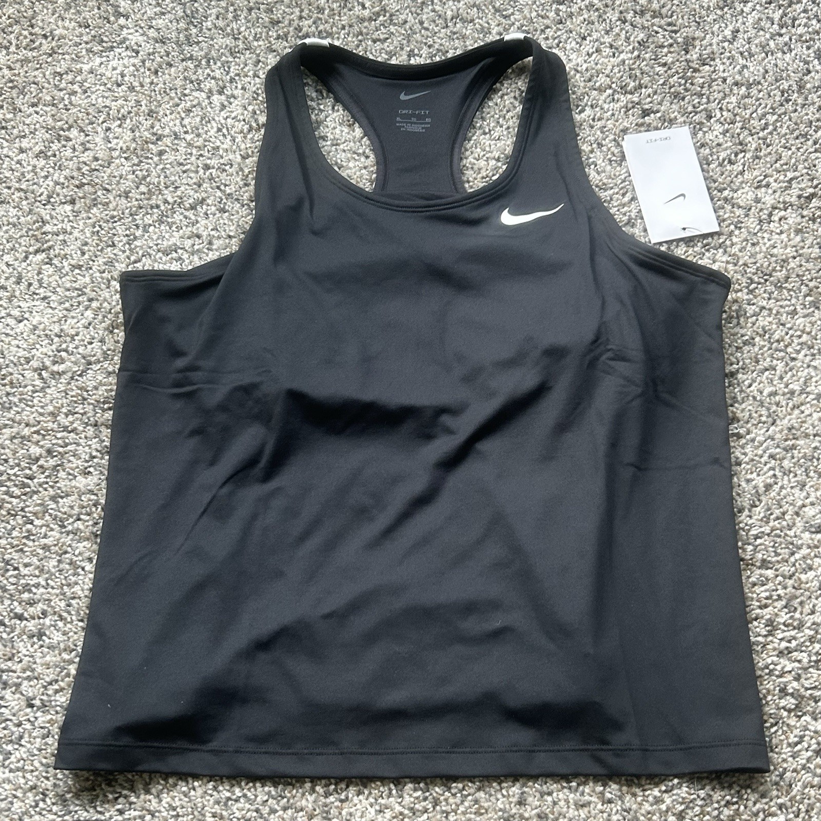 Nike Airborne Bra Tank Top Shirt Support Padded Black Womens XL CV2733-012